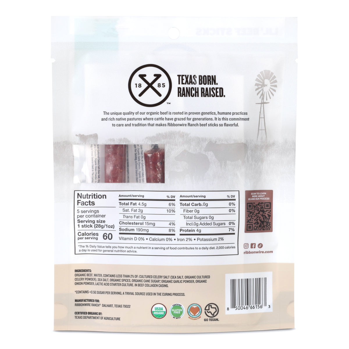 Nutrition facts and ingredients